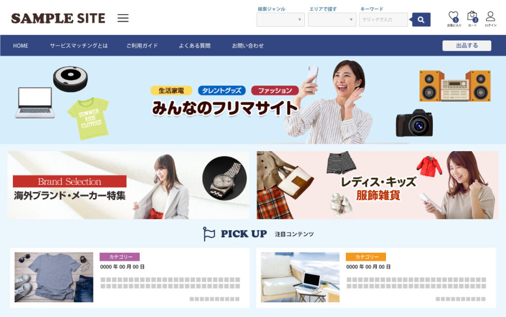 フリマサイト(CtoCサイト)